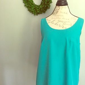 Turquoise camisole with pocket detail
